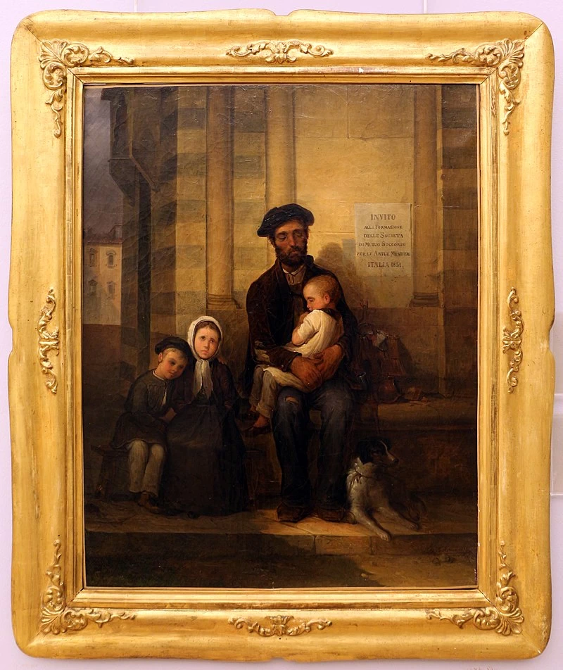 L'artigiano cieco e la sua famiglia